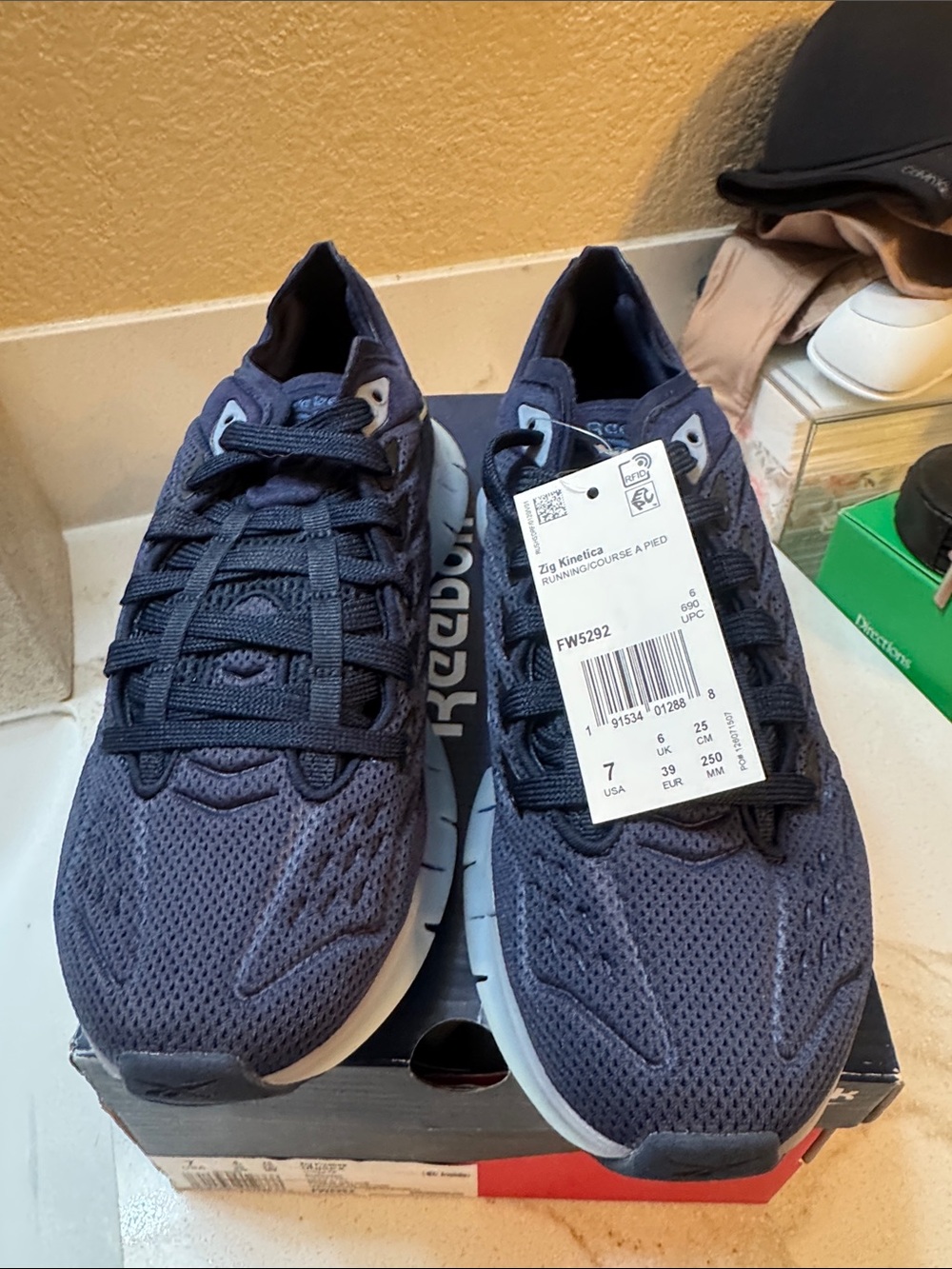Reebok Men's Dark Navy Mesh Athletic Running Shoes